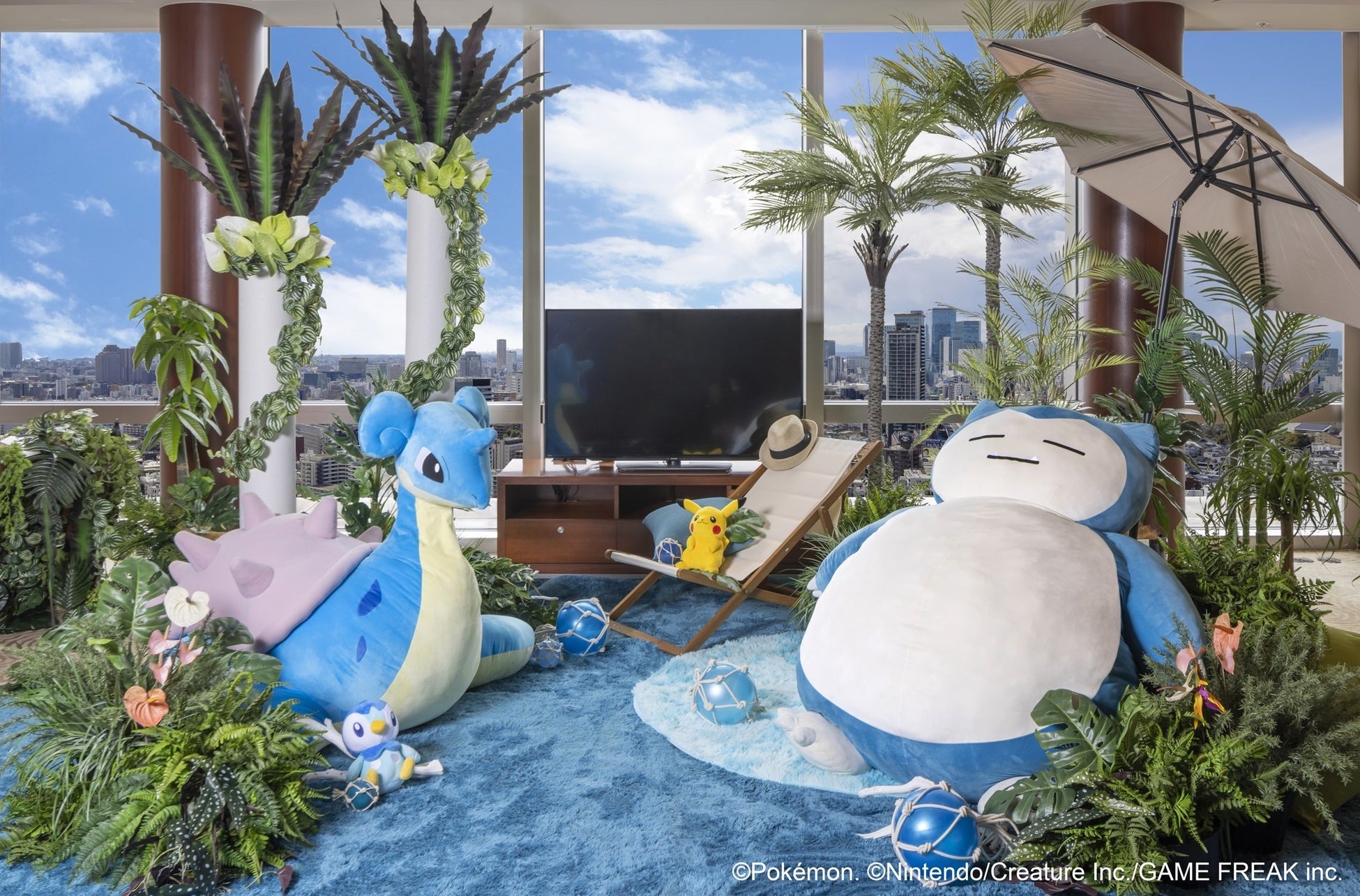 ポケモンたちと夏休み！ビーチリゾート気分が満喫できる特別装飾のプレミアムスイートなど限定客室が登場　ポケモン コラボレーション サマー 2025 | グランド ハイアット 東京のプレスリリース